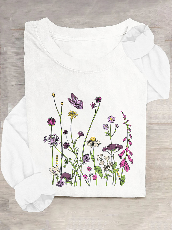 Realaxed Wildflowers Casual Long Sleeve Shirt