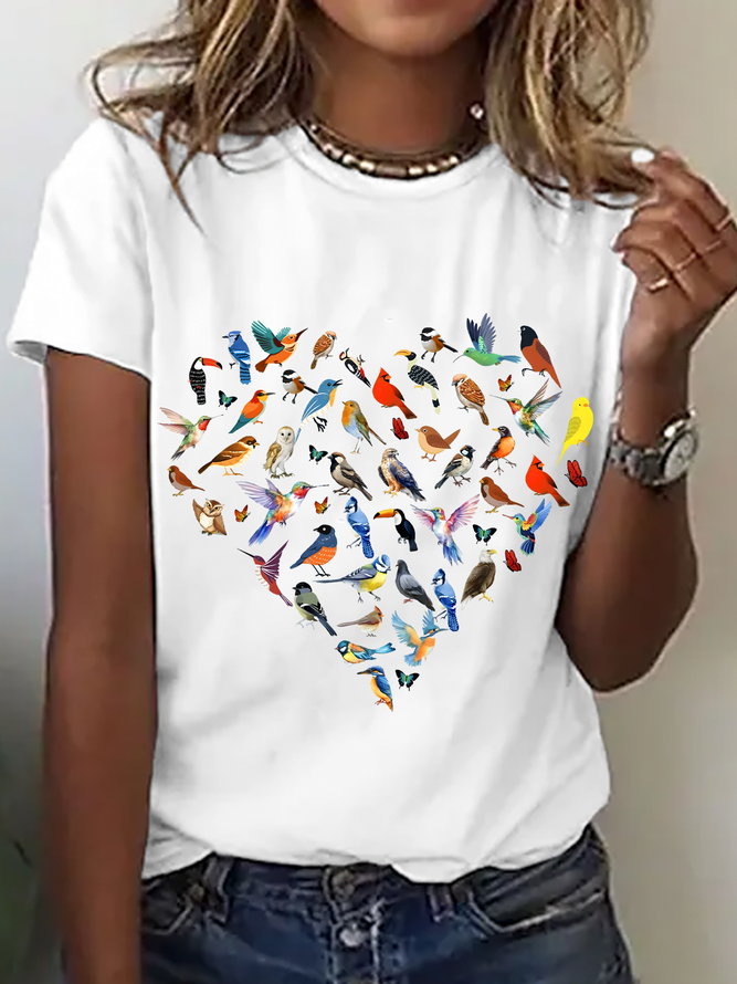 Bird Lover Cotton T-Shirt