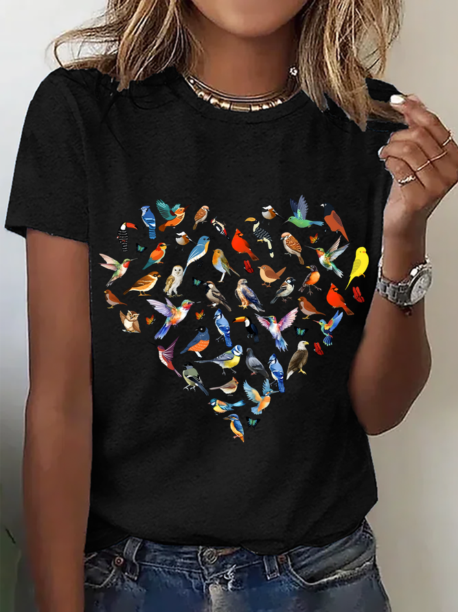 Bird Lover Cotton T-Shirt