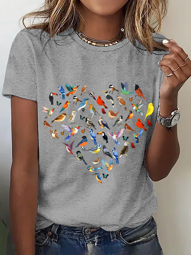 Bird Lover Cotton T-Shirt
