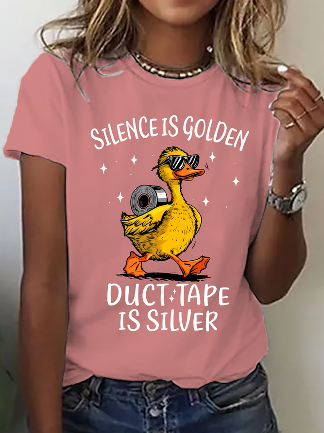 Silence Is Golden , Duct Tape Is Silver Cotton T-Shirt