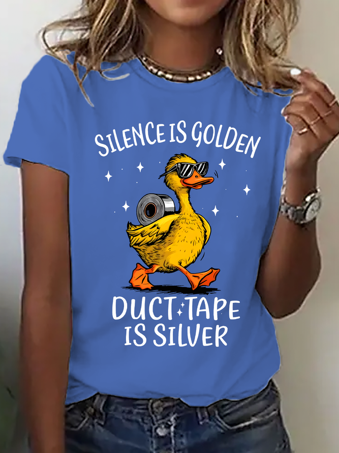 Silence Is Golden , Duct Tape Is Silver Cotton T-Shirt