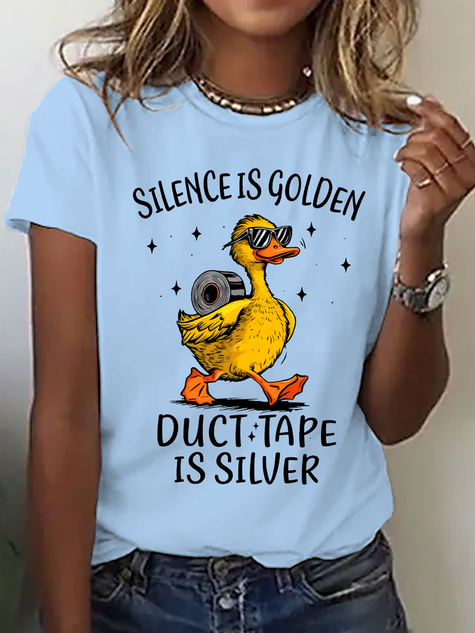 Silence Is Golden , Duct Tape Is Silver Cotton T-Shirt