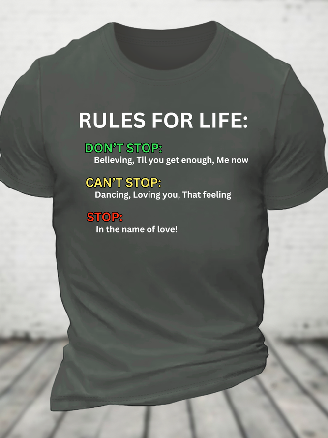 Rules For Life Cotton T-Shirt