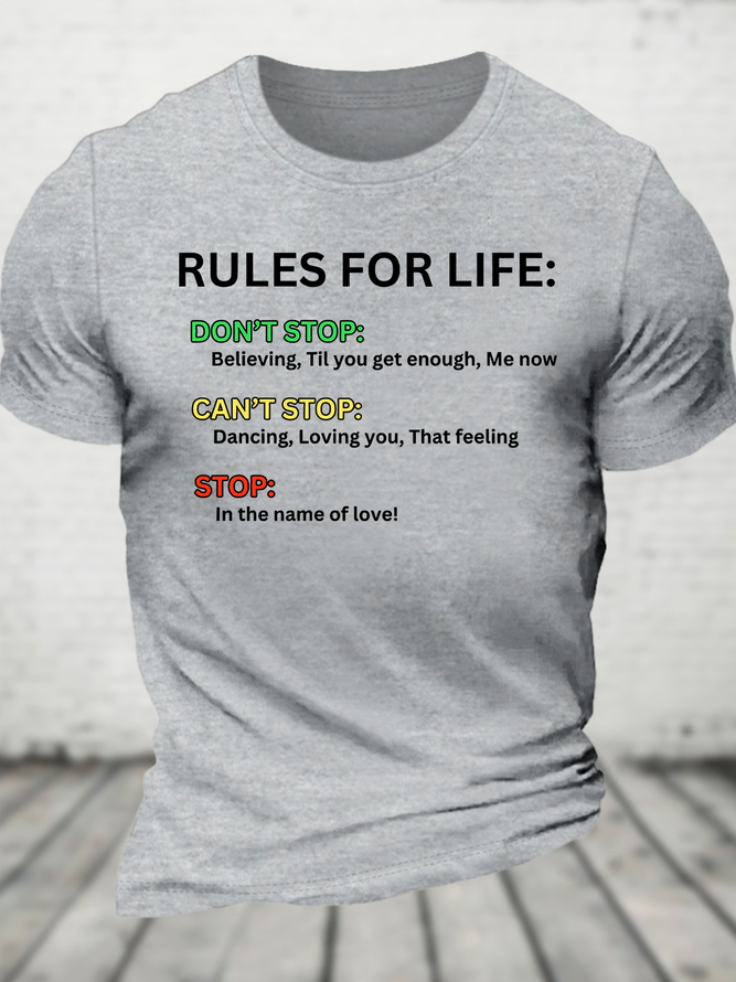 Rules For Life Cotton T-Shirt