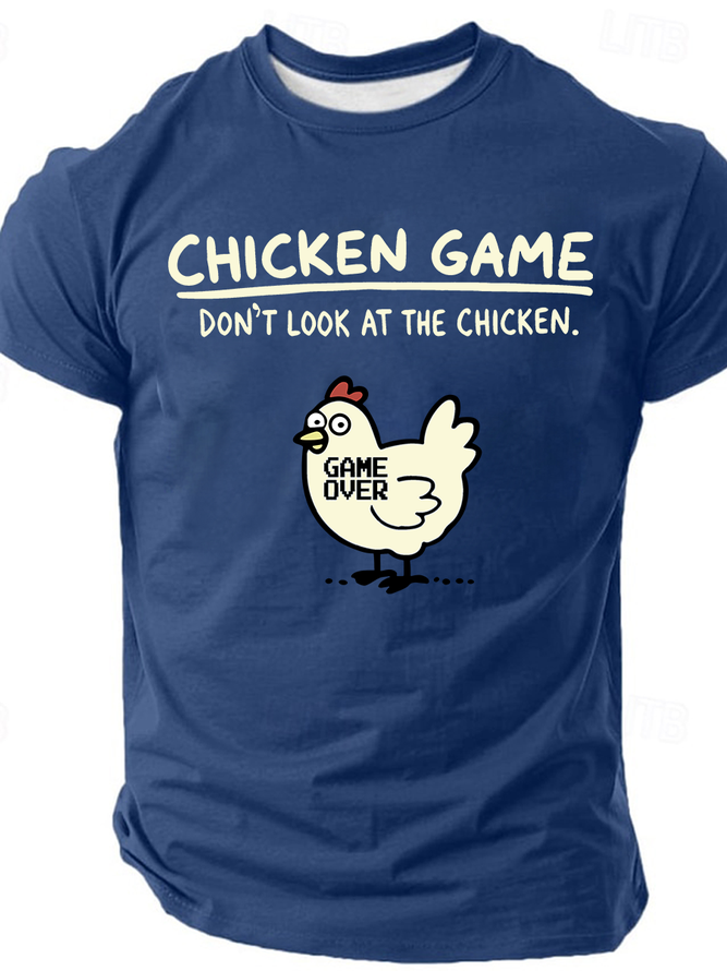 Chicken Game Casual Loose Short Sleeve T-Shirt