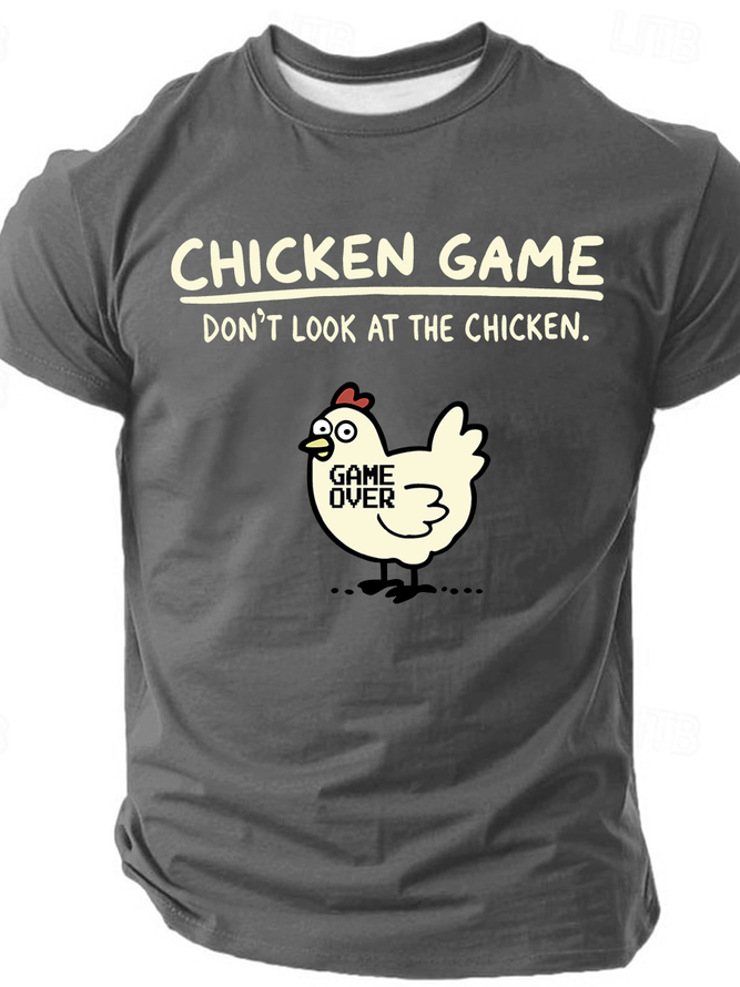 Chicken Game Casual Loose Short Sleeve T-Shirt