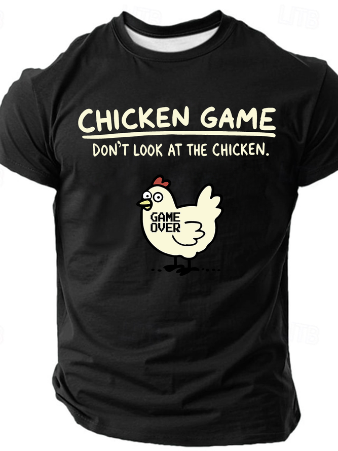 Chicken Game Casual Loose Short Sleeve T-Shirt
