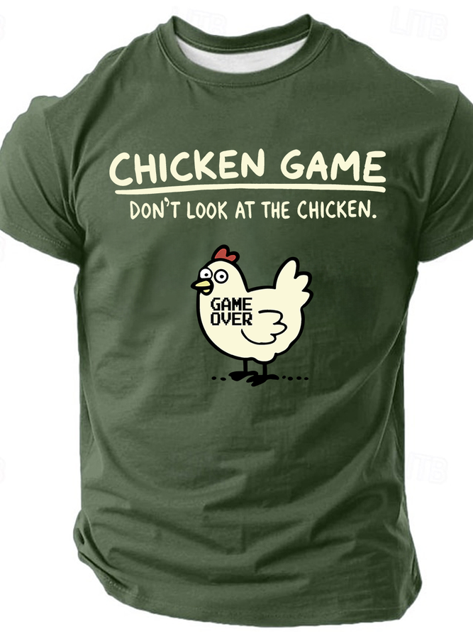 Chicken Game Casual Loose Short Sleeve T-Shirt