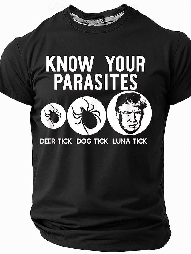 Men's Funny Humorous Slogan Print Short Sleeve T-Shirt
