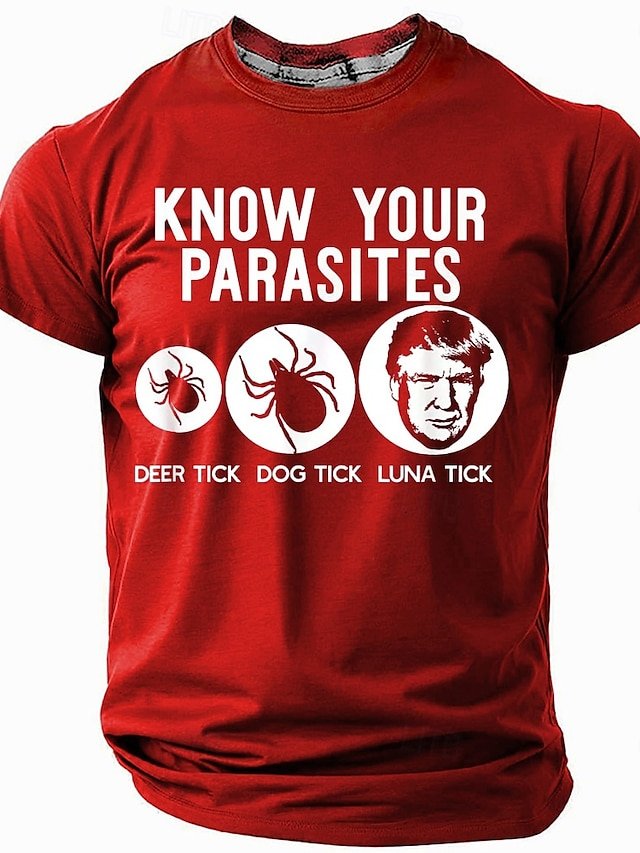 Men's Funny Humorous Slogan Print Short Sleeve T-Shirt