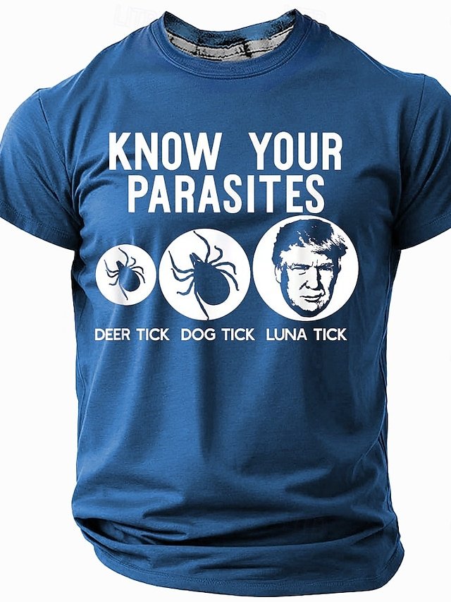 Men's Funny Humorous Slogan Print Short Sleeve T-Shirt