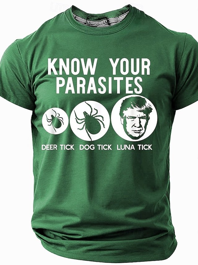 Men's Funny Humorous Slogan Print Short Sleeve T-Shirt