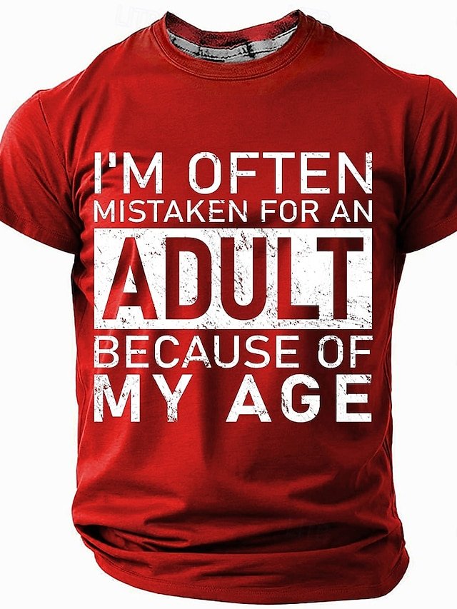 Men's Act My Age Funny Short Sleeve T-shirt