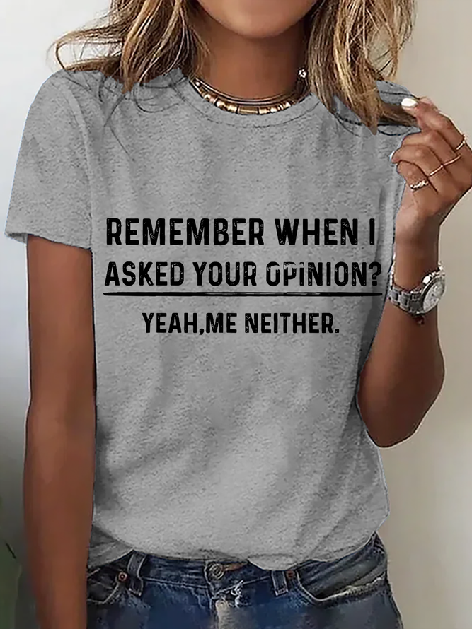 Your Opinion Funny Cotton T-Shirt