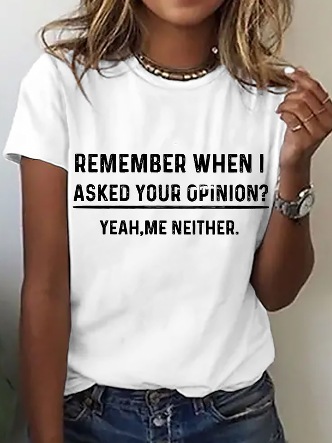 Your Opinion Funny Cotton T-Shirt