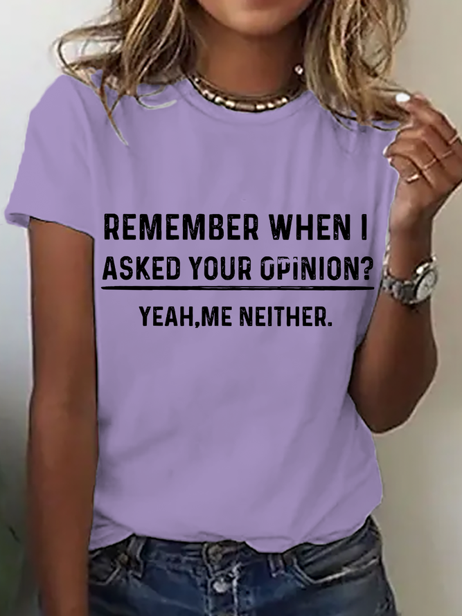 Your Opinion Funny Cotton T-Shirt