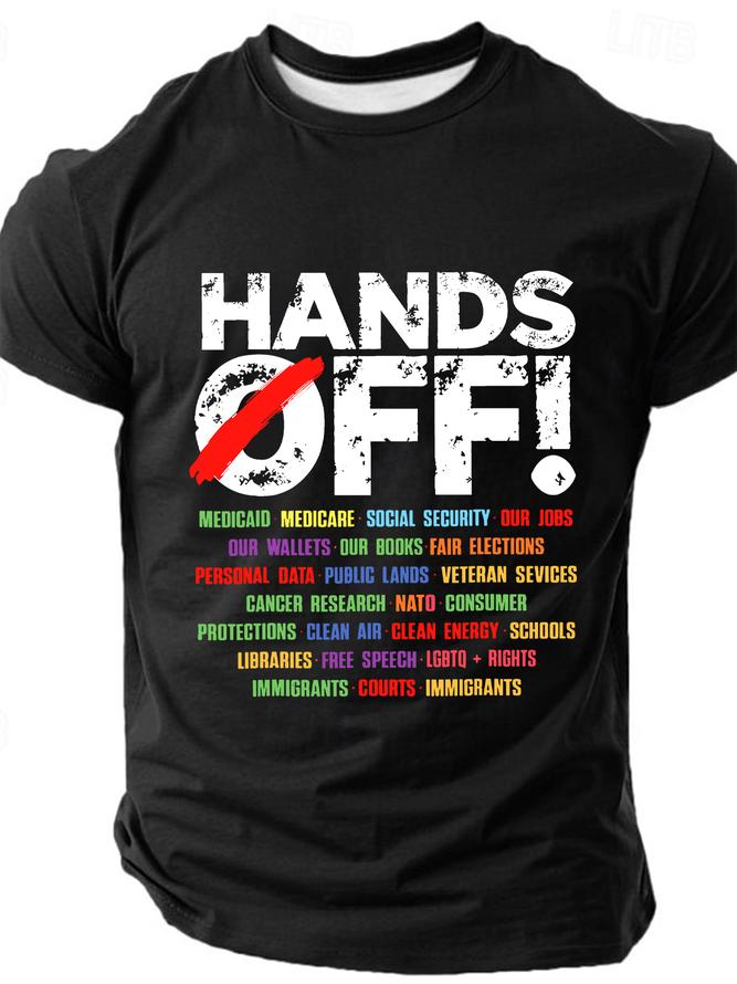 Hands Off Protest Social Security And Medicare Protest Cotton T-Shirt