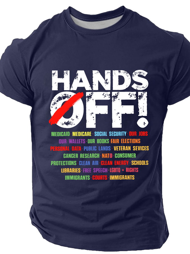 Hands Off Protest Social Security And Medicare Protest Cotton T-Shirt