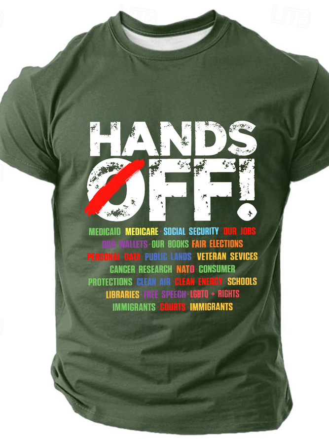 Hands Off Protest Social Security And Medicare Protest Cotton T-Shirt