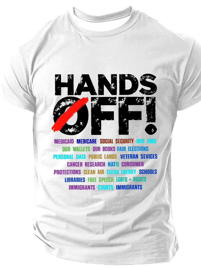 Hands Off Protest Social Security And Medicare Protest Cotton T-Shirt