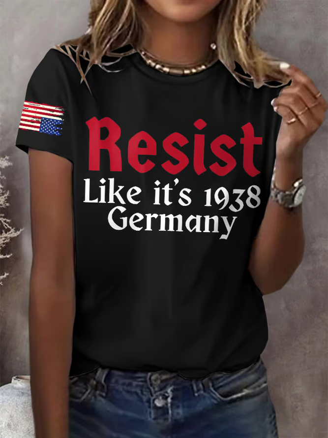 Retro Resist Like It's 1938 Germany Print T-Shirt