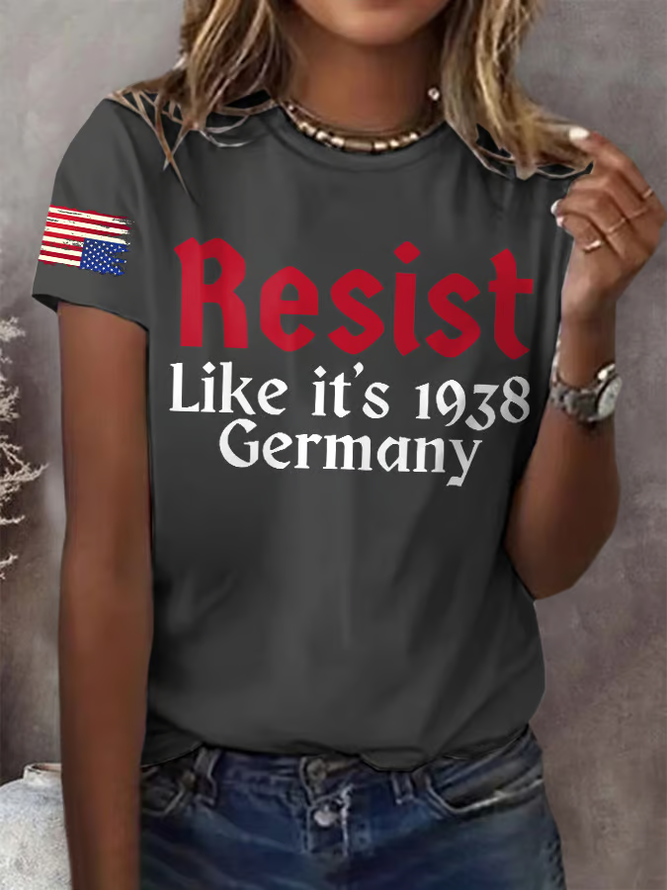 Retro Resist Like It's 1938 Germany Print T-Shirt