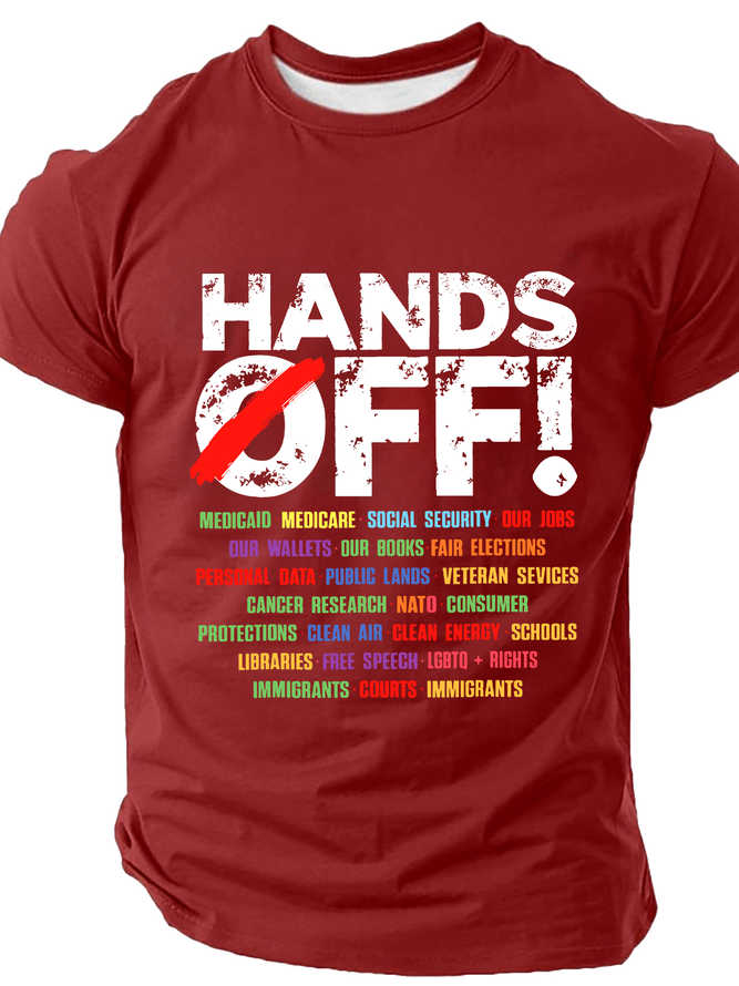 Hands Off Protest Social Security And Medicare Protest Cotton T-Shirt