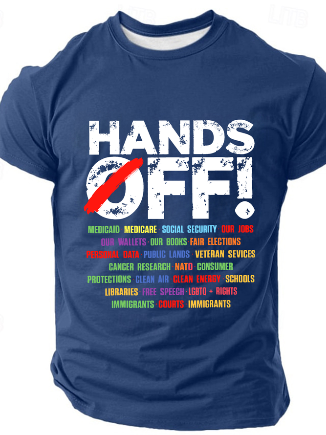 Hands Off Protest Social Security And Medicare Protest Cotton T-Shirt