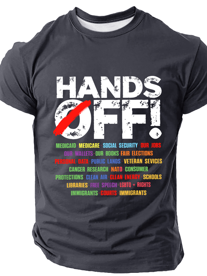 Hands Off Protest Social Security And Medicare Protest Cotton T-Shirt