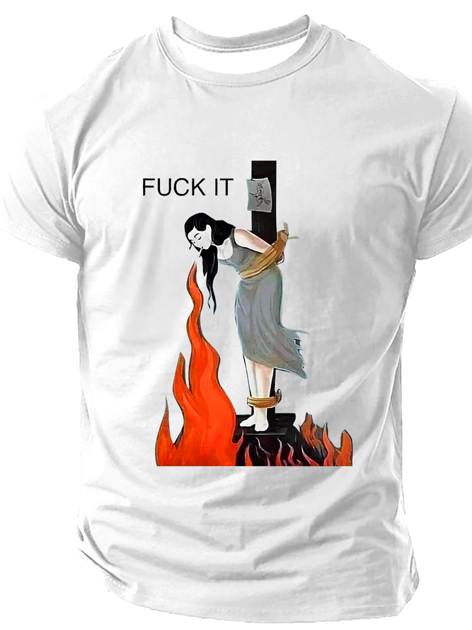 Jesus Fuck It Art Cotton T-Shirt