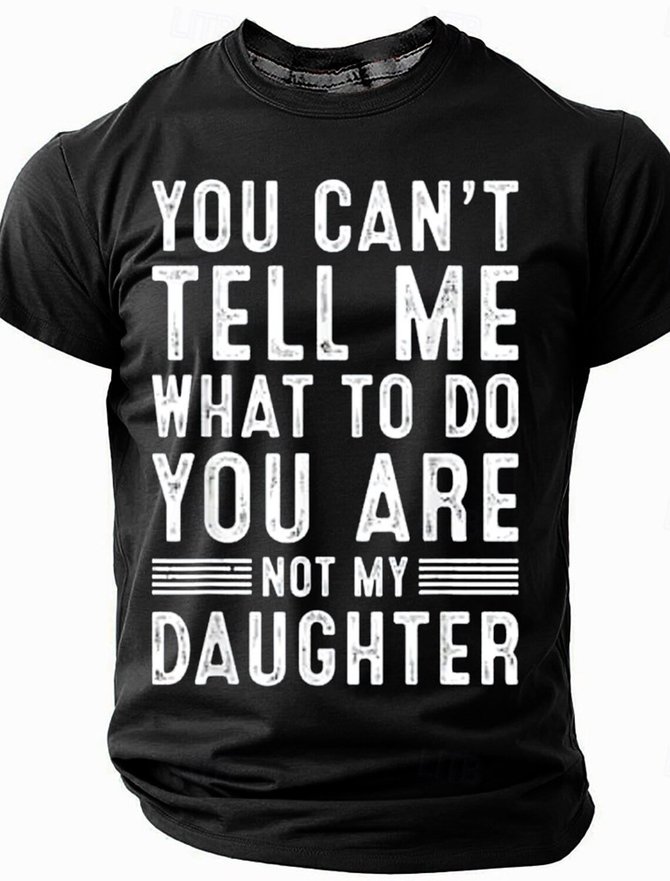 Men's Father's Day Funny Slang Short Sleeve T-shirt