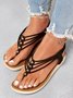 Beaded Thin Strap Bohemian Thong Sandals