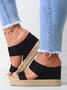 Beach vacation Straw Wedges Sandals