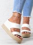 Beach vacation Straw Wedges Sandals