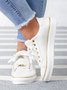 Chain Decor Lace-up Casual Skate Shoes