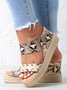 Beach vacation Straw Wedges Sandals