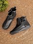 Women Casual Comfy Daily Adjustable Soft Leather Booties