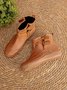 Women Casual Comfy Daily Adjustable Soft Leather Booties