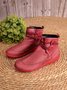 Women Casual Comfy Daily Adjustable Soft Leather Booties