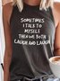 Cotton-Blend Short Sleeve Casual Top