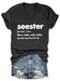 Seester Like A Sister V Neck Short Sleeve T-shirt