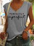 Perfectly  Imperfect Casual V Neck Knit Tank