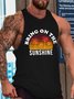 Men Bring On The Sunshine Casual Crew Neck Knit Tank