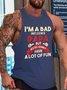 I’m A Bad Influence Papa Funny Father's Day Tank Top