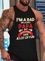 I’m A Bad Influence Papa Funny Father's Day Tank Top