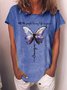 Imagine All The People Living Life In Peace Butterfly Women‘s Short Sleeve T-Shirt