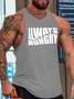 Always Hungry Funny Cotton Blends Letter Sleeveless Knit Tank