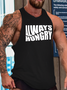 Always Hungry Funny Cotton Blends Letter Sleeveless Knit Tank