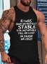 Mens If I Was Skinny And Mentally Stable I’d Be Unstoppable Y’all Are Lucky I’m Squishy And Crazy, Skinny and Squishy Humor Sarcastic Sleeveless Crew Neck Knit Tank